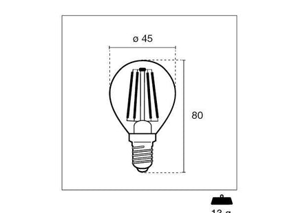 CENTURY LAMPADINA LED INCANTO WHITE SFERA 230V 4,5W E14 2700K 470LM