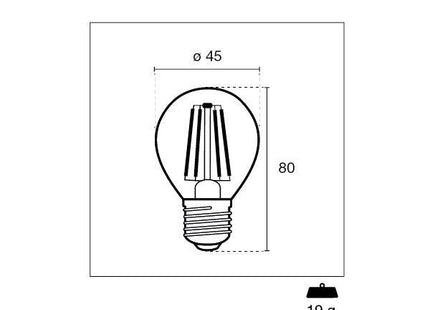 CENTURY LAMPADINA LED INCANTO WHITE SFERA 230V 4,5W E27 2700K 470LM