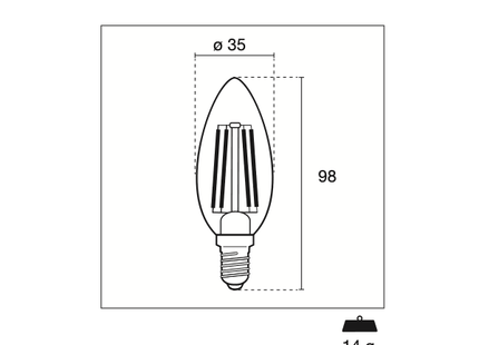 CENTURY LAMPADINA LED INCANTO OLIVA 230V 6W E14 2700K 806LM