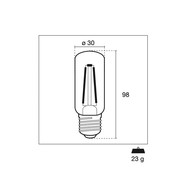 CENTURY LAMPADINA LED INCANTO TUBOLARE CLEAR 9W E27 2700K 1200LM IP20