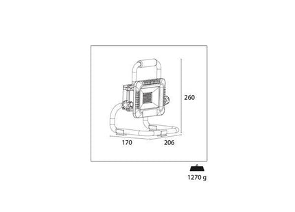 CENTURY PROIETTORE LED JOLLY A BATTERIA 11,1V 50W 4000K 4250LM IP54