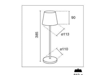 CENTURY LAMPADA DA TAVOLO LED LUME PLUS RICARICABILE CORTEN