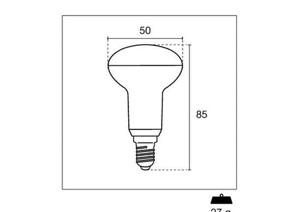 CENTURY LAMPADINA LED SERIE LIGHT R50 REFLECTOR 230V 5W E14 3000K 470LM