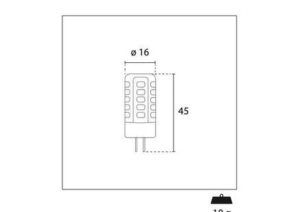 CENTURY LAMPADINA LED BISPINA PIXY 12V 3W ATTACCO G4 3000K 300LM