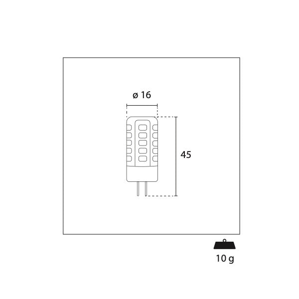 CENTURY LAMPADINA LED BISPINA PIXY 12V 3W ATTACCO G4 3000K 300LM