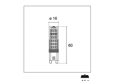 CENTURY LAMPADINA LED BISPINA PIXY 230V 4W ATTACCO G9 3000K 450LM