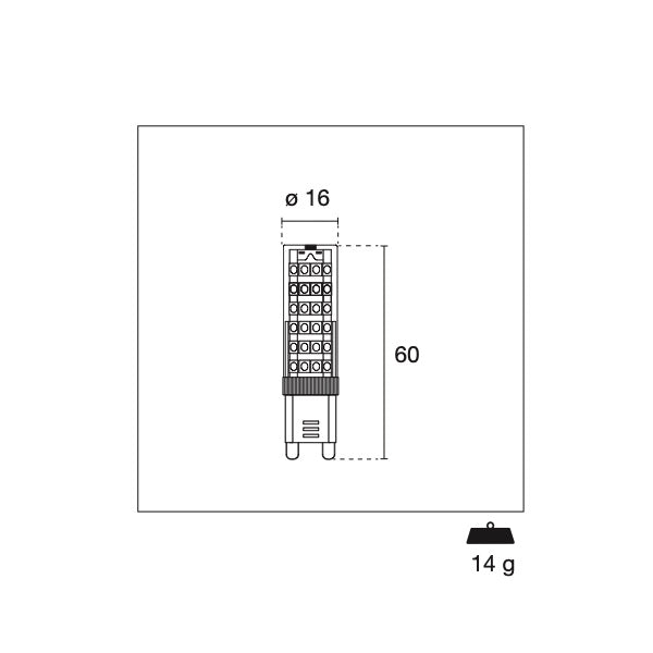 CENTURY LAMPADINA LED BISPINA PIXY 230V ATTACCO G9 IP20