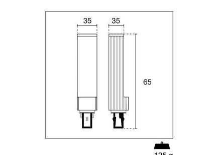 CENTURY LAMPADINA LED PL-COVER 230V 10W ATTACCO G24D 2PIN 4000K 800LM