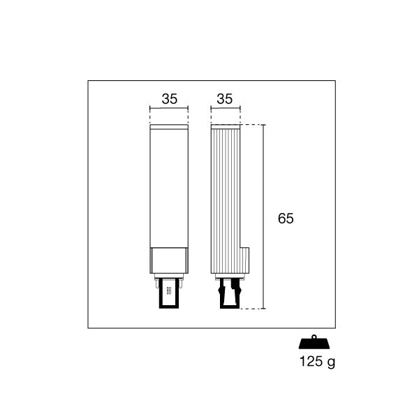 CENTURY LAMPADINA LED PL-COVER 230V 10W ATTACCO G24D 2PIN 4000K 800LM