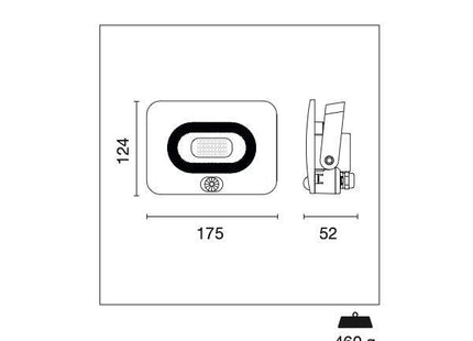 CENTURY PROIETTORE LED SHUTTLE SLIM SENSOR 230V 30W 4000K 2240LM IP65*