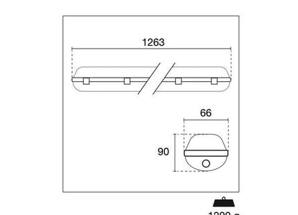 CENTURY PLAFONIERA LED CON TUBI MOD. SUPREMA ROUND IP65