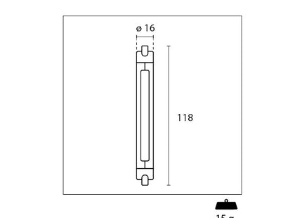 CENTURY LAMPADINA LED TRE-D COB 220V  8W ATTACCO R7S MM118 3000K 1000LM