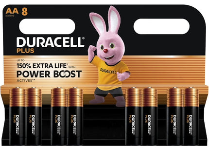 DURACELL BATTERIE PLUS POWERBOOST MN1500 STILO AA BLISTER DA PZ8