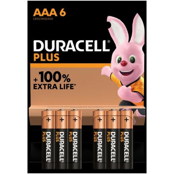DURACELL BATTERIE PLUS100 MN2400 MINISTILO AAA BLISTER DA PZ6*