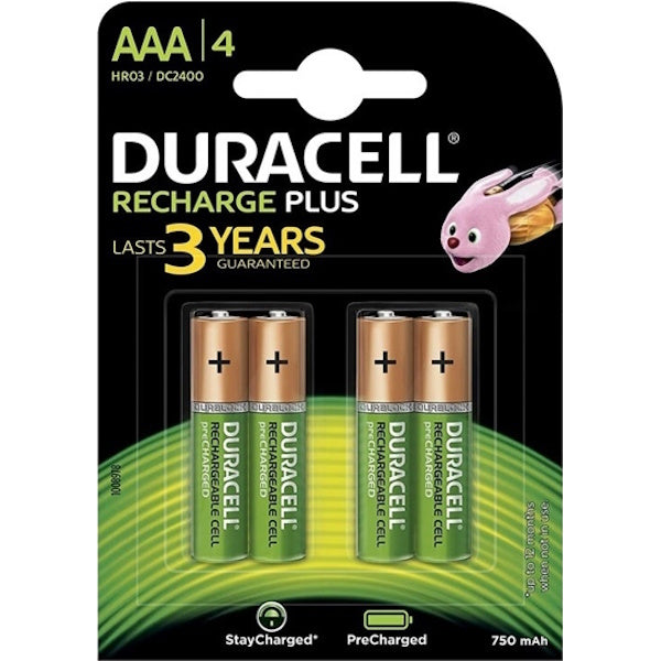 DURACELL BATTERIE RICARICABILI DURALOCK MINISTILO AAA BLISTER DA PZ4