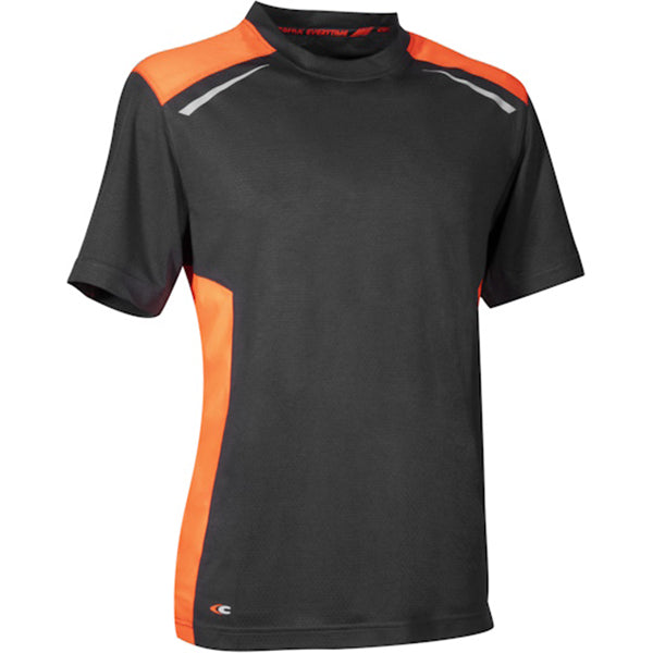 COFRA T-SHIRT DUNKERQUE COLORE ANTRACITE/ARANCIONE