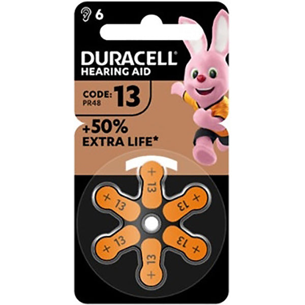 DURACELL BATTERIE TAB 13 ARANCIO PER ACUSTICA BLISTER DA PZ6