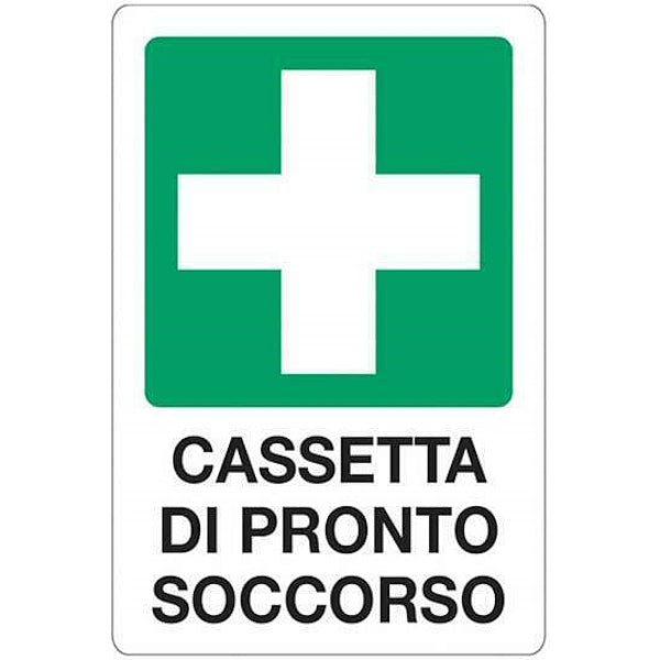 SEGNALE CASSETTA DI PRONTO SOCCORSO IN ALLUMINIO MM300X200