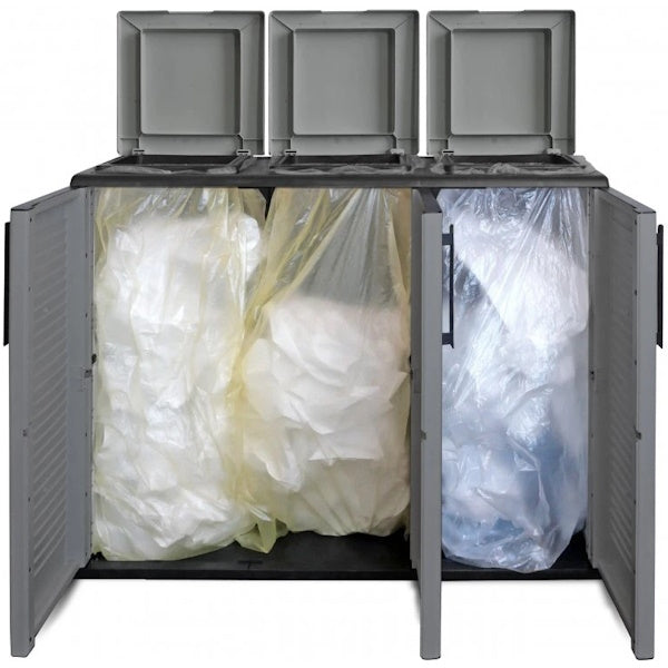 ARTPLAST CONTENITORE RACCOLTA DIFFERENZIATA 3 SCOMPARTI GRIGIO