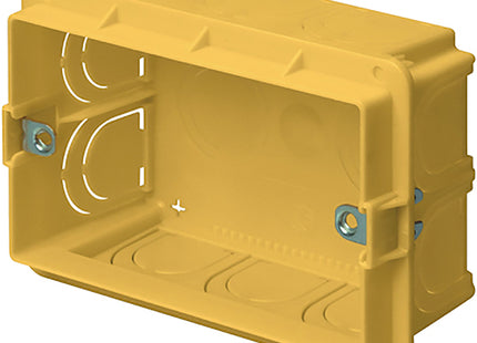 ELETTROCANALI SCATOLA DA INCASSO RETTANGOLARE 3 APPARECCHI COLORE GIALLO