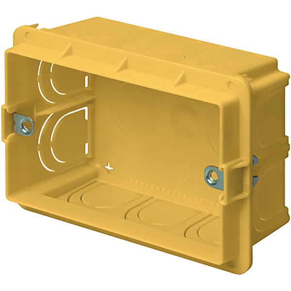ELETTROCANALI SCATOLA DA INCASSO RETTANGOLARE 3 APPARECCHI COLORE GIALLO