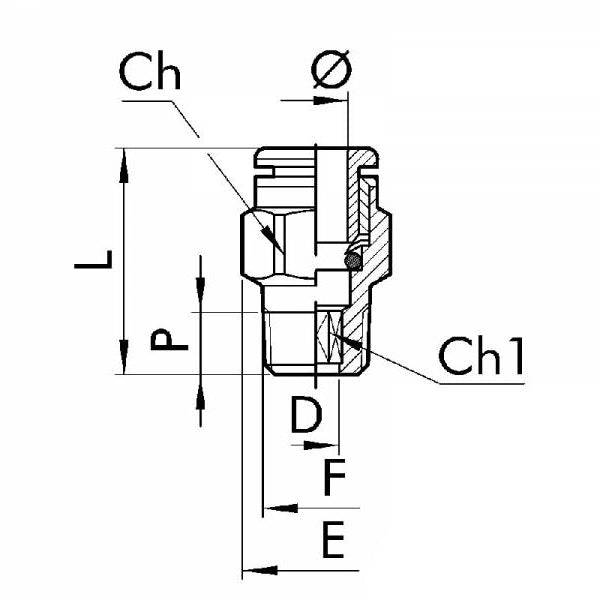 EUROFIT RACCORDO ART. 700 DIRITTO MASCHIO CONICO