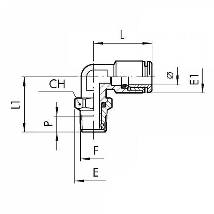 EUROFIT RACCORDO ART. 734 L MASCHIO GIREVOLE CONICO D.MM12 1/2"