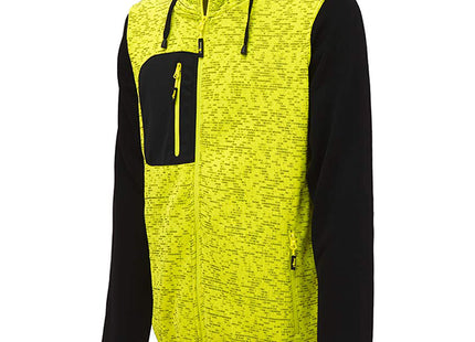 U-POWER FELPA CON CAPPUCCIO RAINBOW COLORE YELLOW FLUO TG.XXL