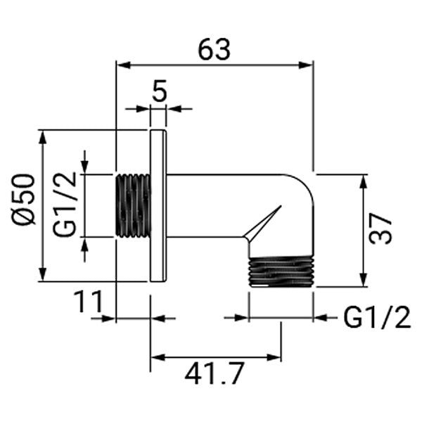 IDRO-BRIC ANGOLO PRESA ACQUA PER ATTACCO FLESSIBILE