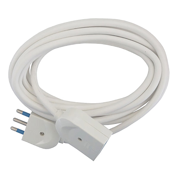 FAEG PROLUNGA CON SPINA 2P+T 16A PRESA 2P+T 10/16A CAVO DA MT5 BIANCO