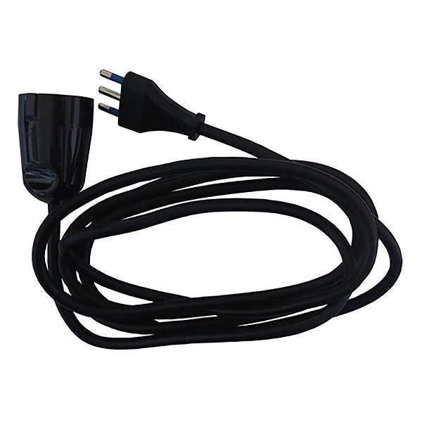 FAEG PROLUNGA CON SPINA 2P+T PRESA SCHUKO 10/16A CAVO DA MT3 NERO