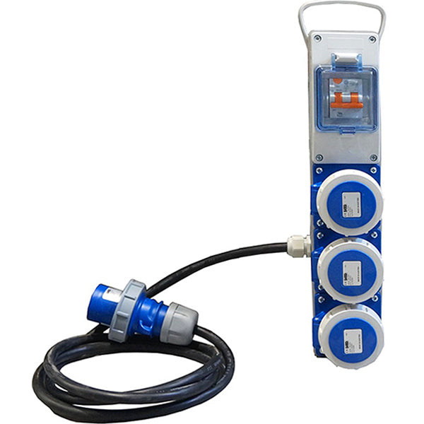 FAEG QUADRO DISTRIBUZIONE 3 PRESE CEE 250V CON CAVO E SPINA