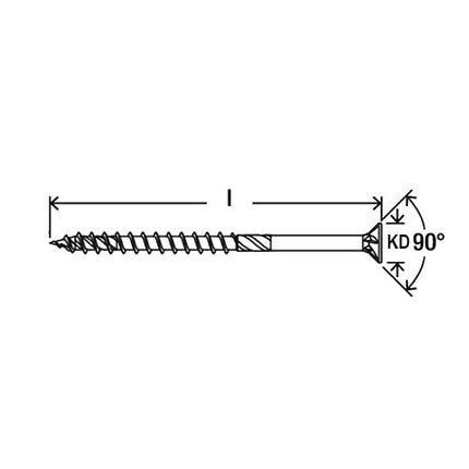 FISCHER VITE PER LEGNO FPF-ST ZPP TSP TX40 ZINCATA BIANCA D.MM10X180