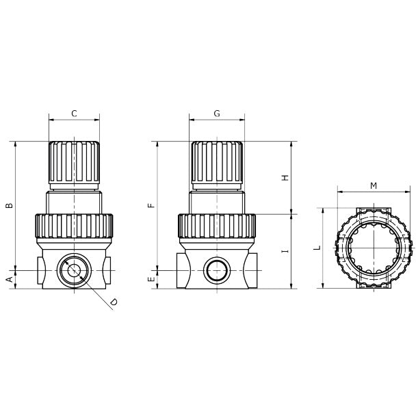 KONFIT RIDUTTORE DI PRESSIONE ART. FR80 4 FORI DA 1/4" ARIA COMPRESSA