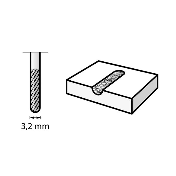 DREMEL ART.  9903 FRESA AL CARBURO CILINDRICA D.MM3,2 CON GAMBO