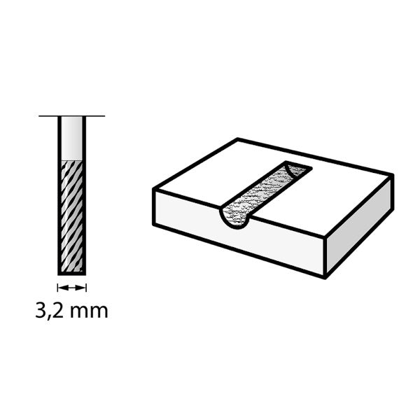 DREMEL ART.  9901 FRESA AL CARBURO CILINDRICA D.MM3,2 CON GAMBO