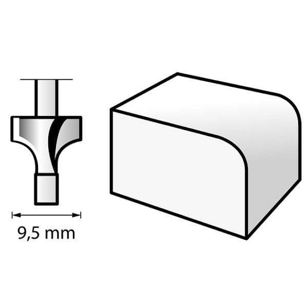 DREMEL ART.   615 FRESA IN HSS D.MM9,5 CON GAMBO