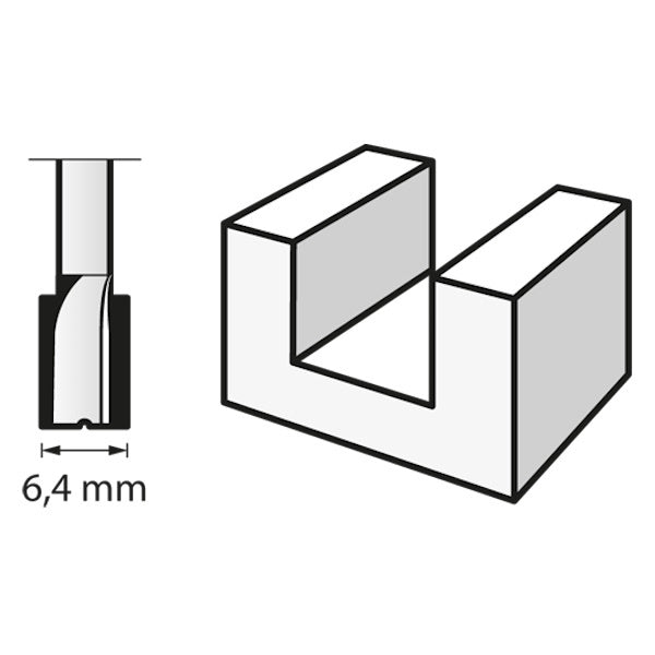 DREMEL ART.   654 FRESA IN HSS D.MM6,4 CON GAMBO