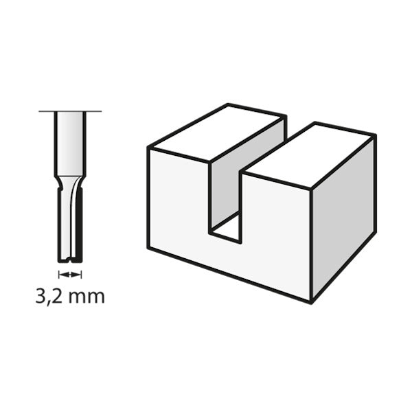 DREMEL ART.   650 FRESA IN HSS D.MM3,2 CON GAMBO