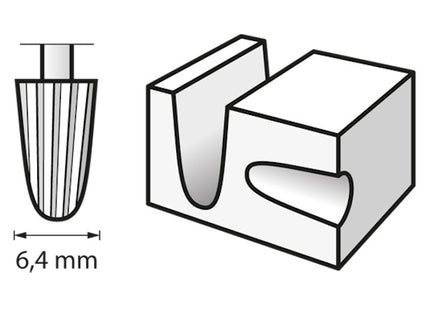 DREMEL ART.   117 FRESE AD ALTA VELOCITA' D.MM6,4 CON GAMBO CONF.DA PZ2