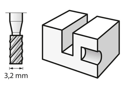 DREMEL ART.   194 FRESE AD ALTA VELOCITA' D.MM3,2 CON GAMBO CONF.DA PZ2