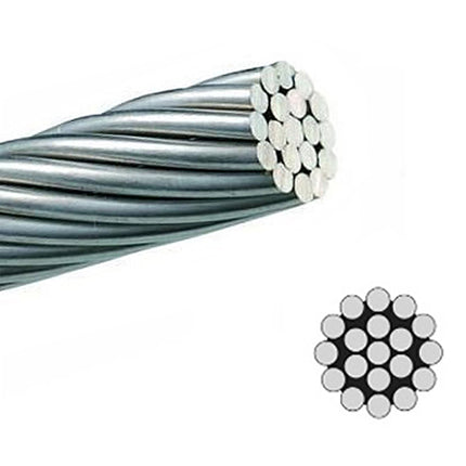 FUNE ACCIAIO ZINCATO  19 FILI (TIPO 1X19) D.MM 5  X100 MT