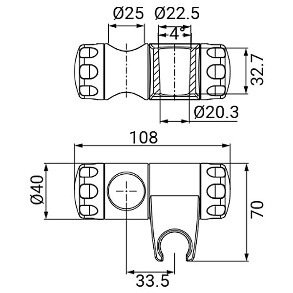 IDRO-BRIC SCORREVOLE PER SALISCENDI CON D.MM25