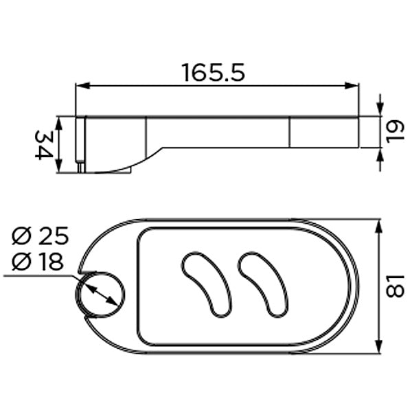 IDRO-BRIC PORTASAPONE IN ABS TRASPARENTE PER ASTE D.MM18/25
