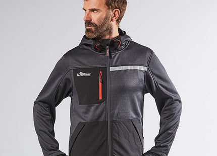 U-POWER FELPA IN TESSUTO CON ZIP GALAXY COLORE ASPHALT GREY