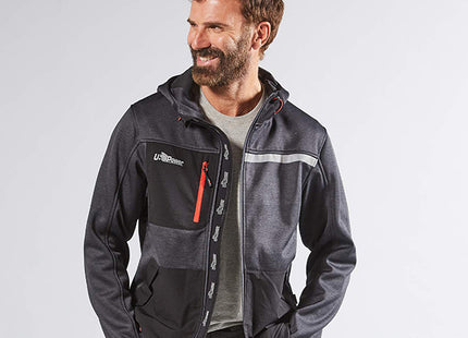 U-POWER FELPA IN TESSUTO CON ZIP GALAXY COLORE ASPHALT GREY