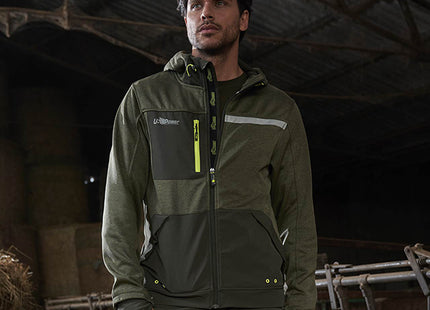 U-POWER FELPA IN TESSUTO CON ZIP GALAXY COLORE DARK GREEN
