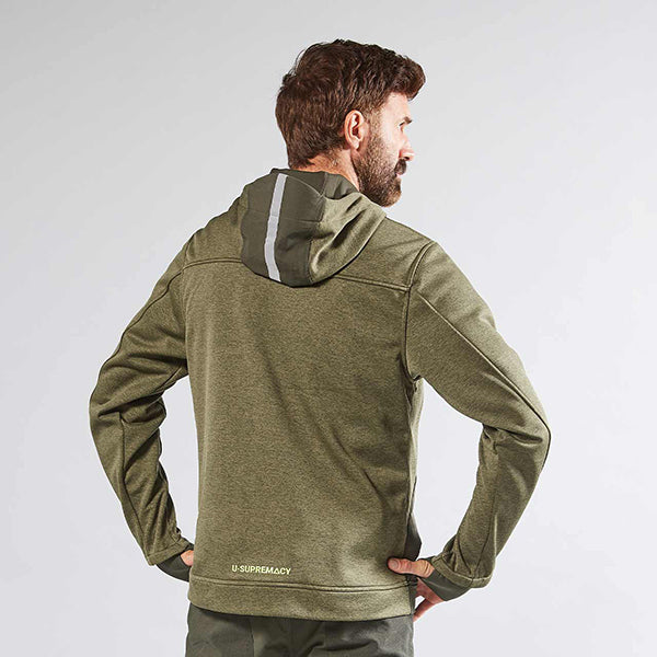 U-POWER FELPA IN TESSUTO CON ZIP GALAXY COLORE DARK GREEN