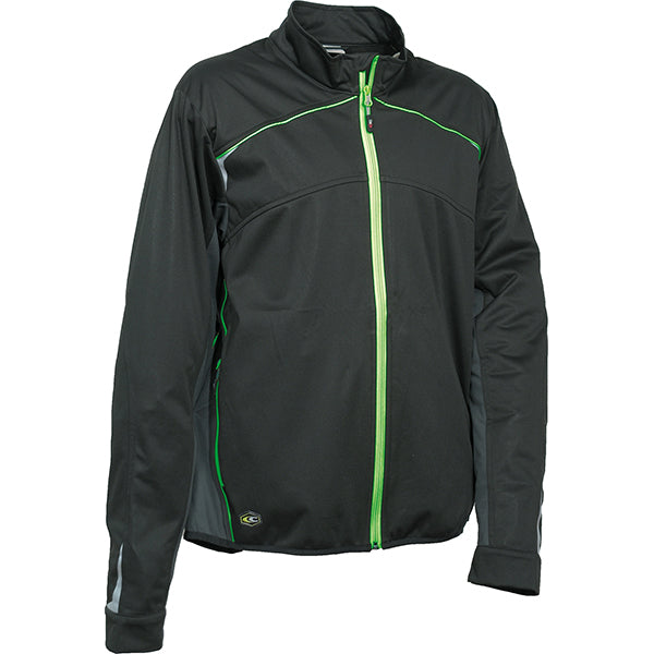 COFRA GIACCA SOFTSHELL GALPONES COLORE NERO/ANTRACITE/LIME