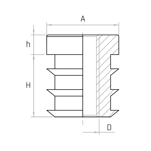 GAMM PUNTALE PER TUBI TONDI FILETTATO MOD. PNF
